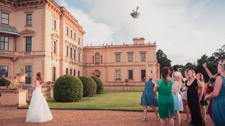 Claire and Andrew were married at St Mildred's church in Whippingham and their reception was held at Osbourne House in East Cowes on the Isle of Wight